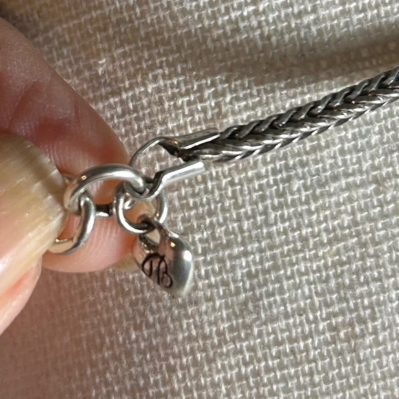 Brighton Capella Long Necklace Silver Plated 2"D Medallion Thick Chain